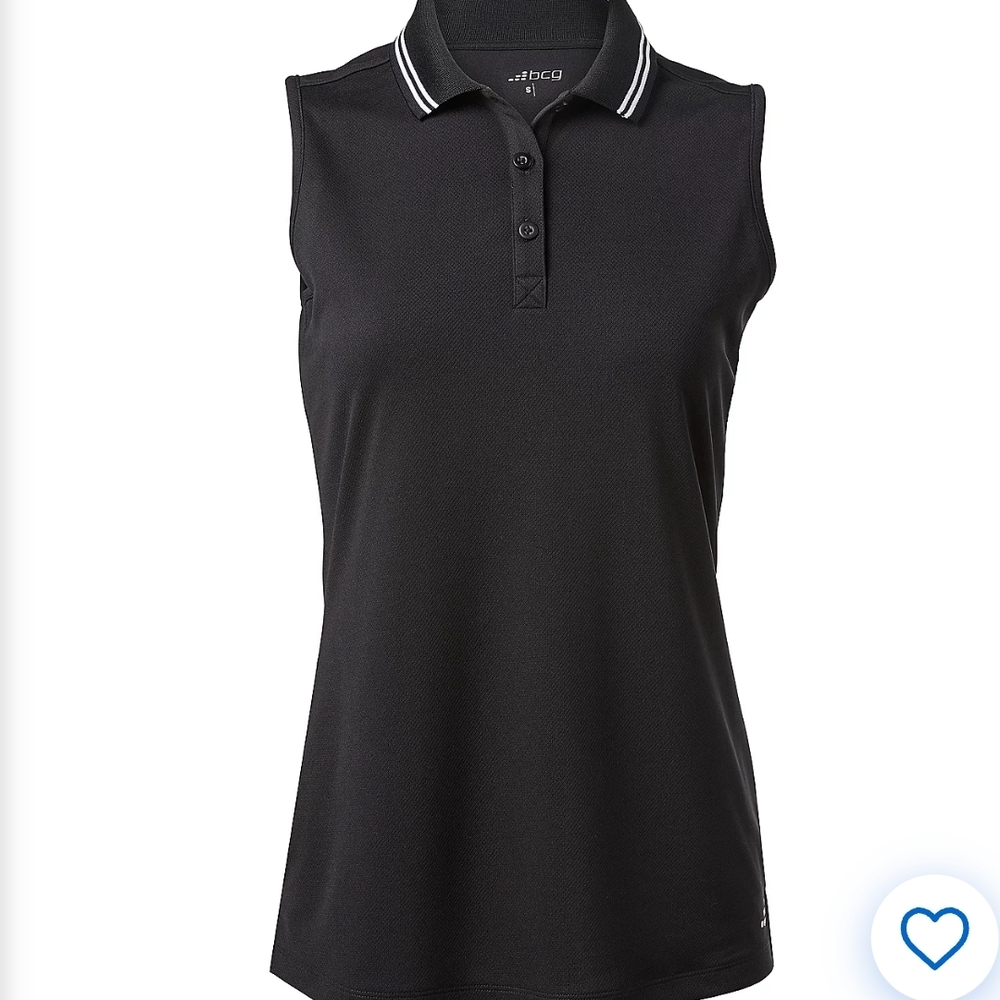 BCG Women's Tennis Sleeveless Polo Shirts (2) Size Medium